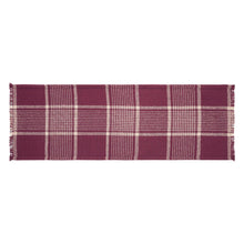 Load image into Gallery viewer, Eston Burgundy Tan Plaid Runner 12x36