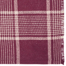 Load image into Gallery viewer, Eston Burgundy Tan Plaid Runner 12x36