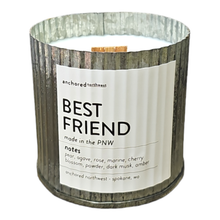 Load image into Gallery viewer, Best Friend Rustic Vintage Farmhouse Wood Wick Candle