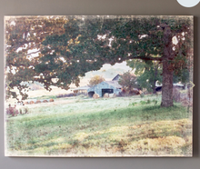 Load image into Gallery viewer, Distressed Watercolor Barn Print On Canvas
