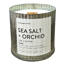 Load image into Gallery viewer, Sea Salt & Orchid Rustic Vintage Farmhouse Wood Wick Candle