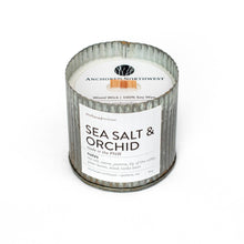 Load image into Gallery viewer, Sea Salt & Orchid Rustic Vintage Farmhouse Wood Wick Candle