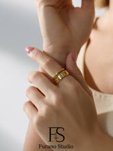 Load image into Gallery viewer, 18K Gold Chunky Double Band Ring