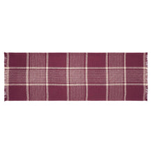 Load image into Gallery viewer, Eston Burgundy Tan Plaid Runner 12x36