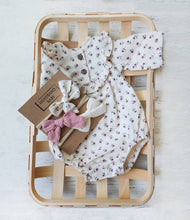 Load image into Gallery viewer, Baby Girl Soft Cotton Bubble Romper ruffle | Claudia + Bow