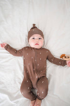 Load image into Gallery viewer, Zipper Romper - Brown Lightning