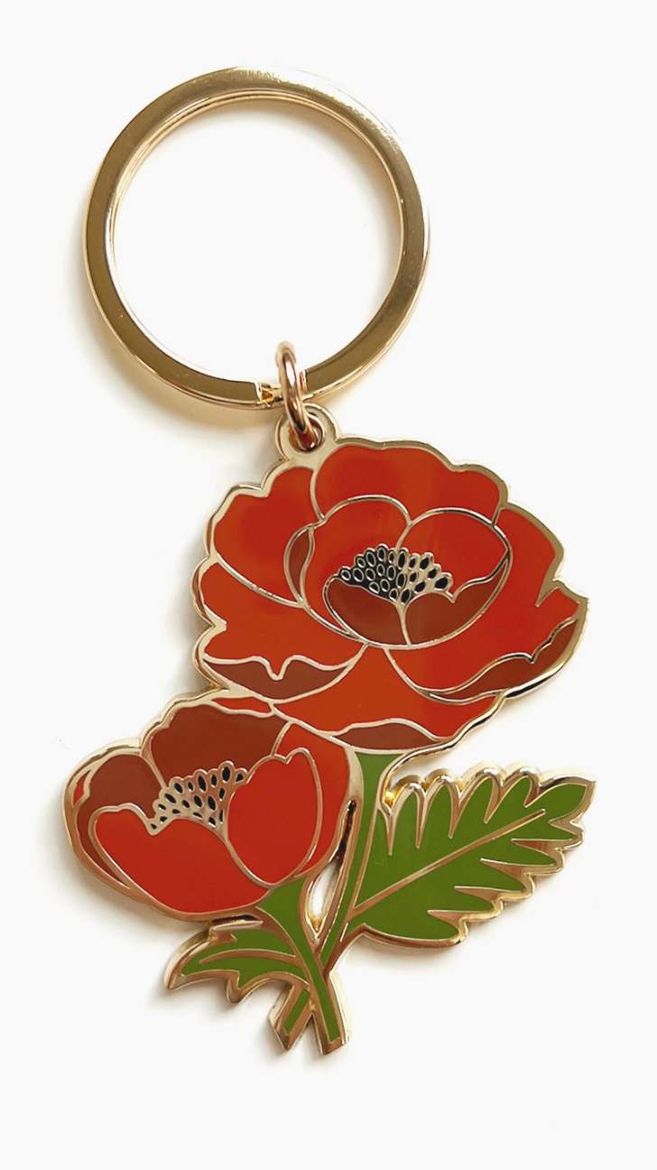Isabelle Poppy Flower Keychain