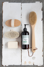 Load image into Gallery viewer, Beech Wood Bath Brush with Elastic Band w