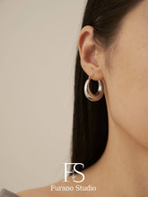 Load image into Gallery viewer, 18k Gold Hoop Earrings; Dangle Drop Earring
