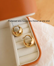 Load image into Gallery viewer, 18k gold round circle dangle earring
