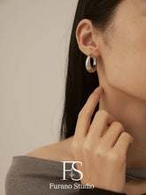 Load image into Gallery viewer, 18k Gold Hoop Earrings; Dangle Drop Earring
