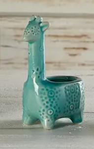Lake Blue Giraffe Planter
