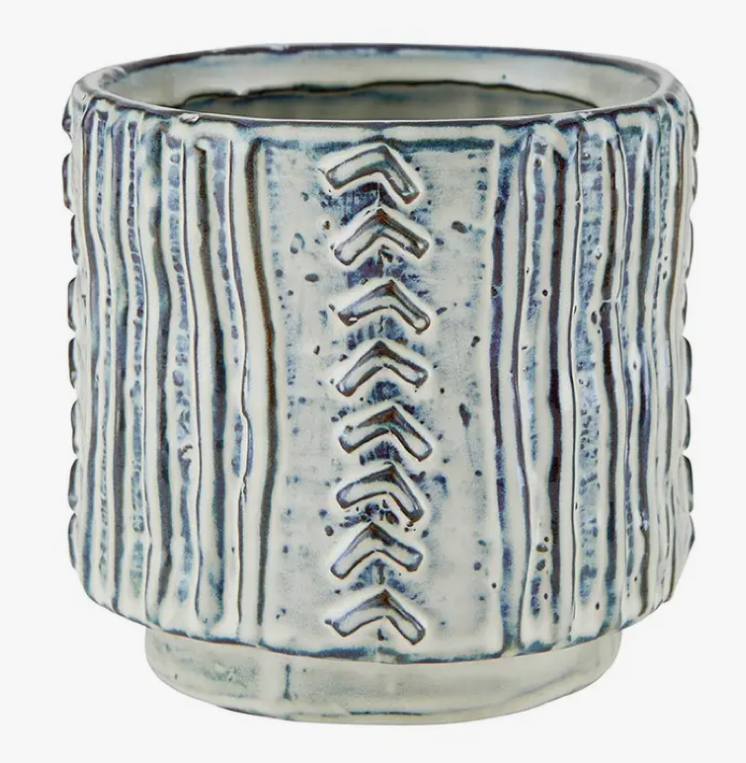 Stone Blue Texture Pot