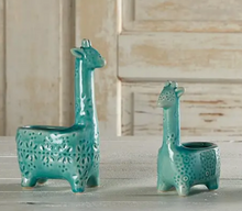 Load image into Gallery viewer, Lake Blue Giraffe Planter
