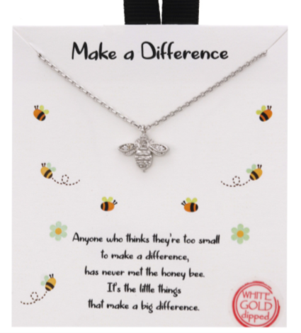 Positivity Collection Bee CZ Pendant Necklace