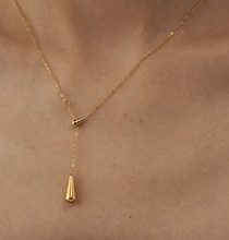 Load image into Gallery viewer, 18K Gold Water Drop Necklace Regular price
