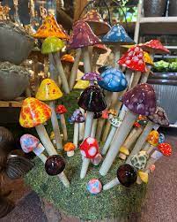 Colorful Ceramic Mushrooms