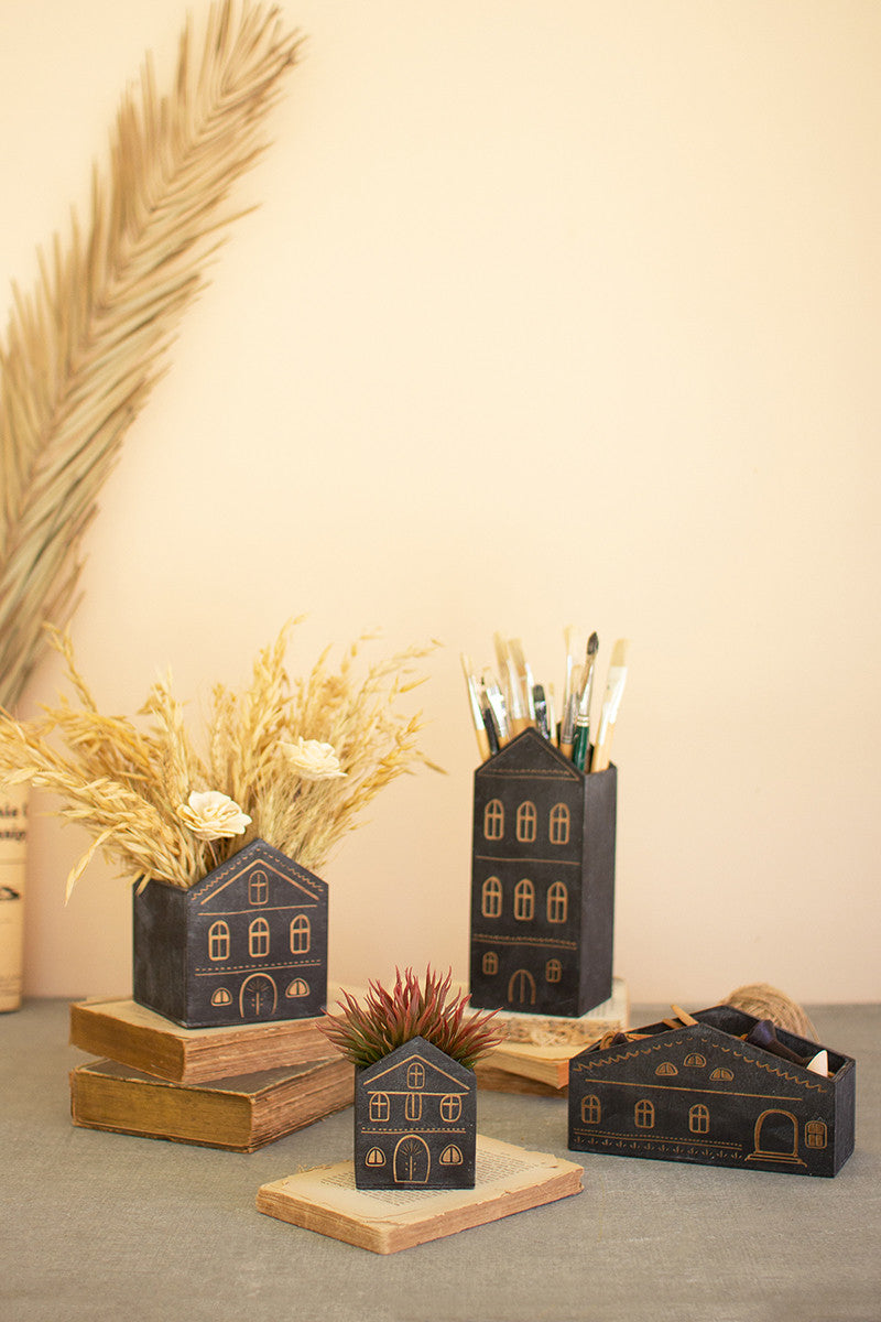 Wooden House Planters