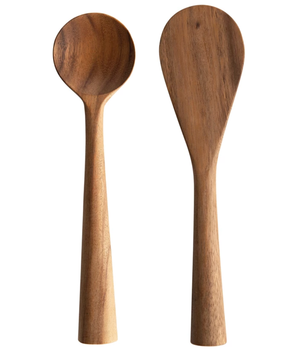 Hand-Carved Acacia Wood Standing Spoons – Ruby Bloom Floral + Gifts