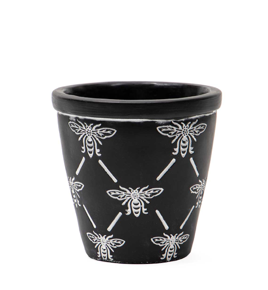 Black and White Bumblebee Pot
