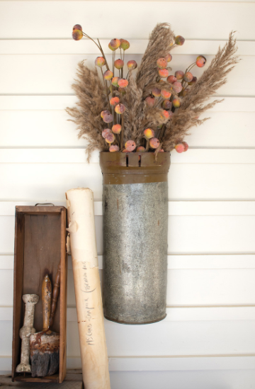 Military Canister Wall Pocket Vase