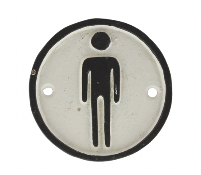 Cast Iron Gender Sign