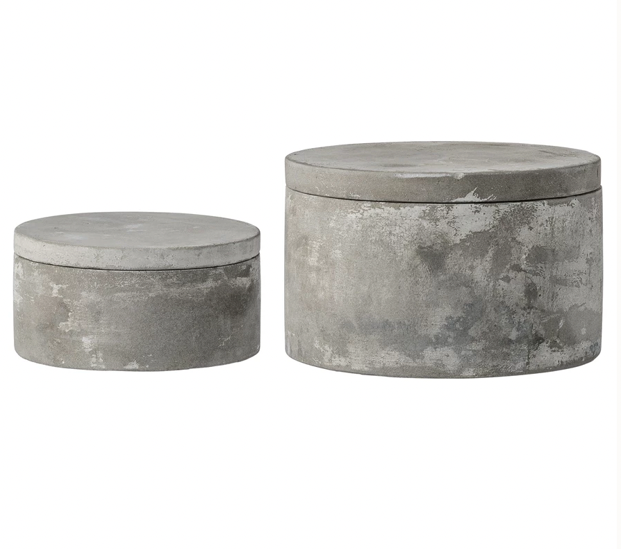 Cement Boxes with Lids