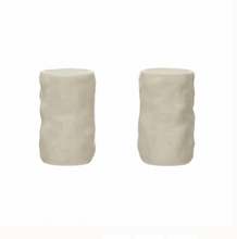 Load image into Gallery viewer, Sculpted Stoneware Salt and Pepper Shakers
