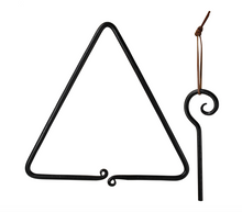 Load image into Gallery viewer, Triangle Dinner Bell - Forged Iron w
