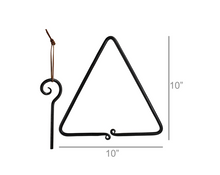 Load image into Gallery viewer, Triangle Dinner Bell - Forged Iron w
