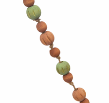 Load image into Gallery viewer, Multi Color Paulownia Wood Bead Garland with Jute Tassels
