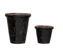 Load image into Gallery viewer, Terra-cotta Planter, Black
