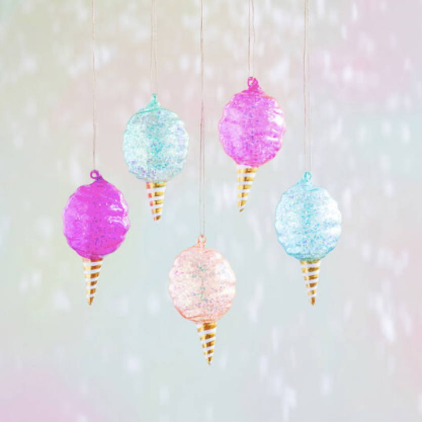 Iridescent Cotton Candy Ornament