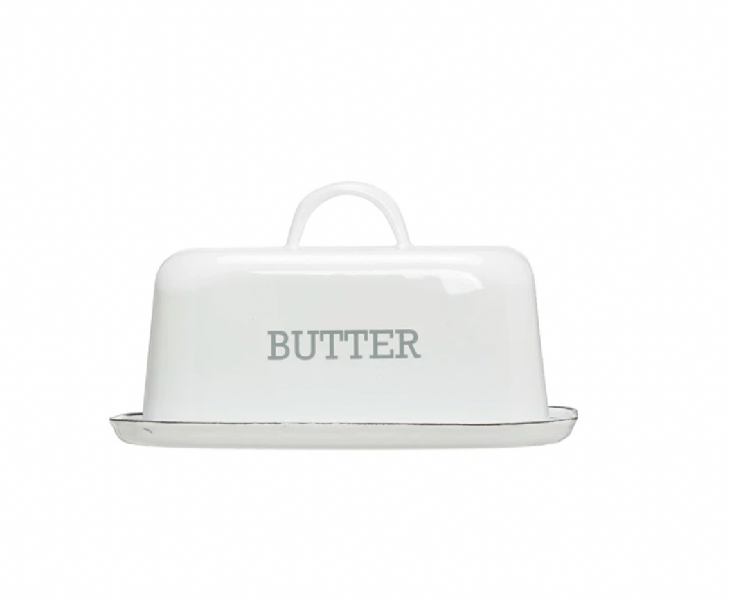 Butter Enameled Butter Dish