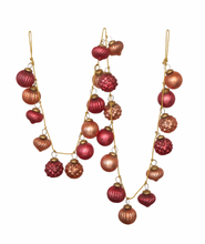 Load image into Gallery viewer, Pink &amp; Peach Embossed Mercury Glass Ornament Garland
