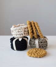 Load image into Gallery viewer, Round Cotton Crocheted Coasters Set of 4
