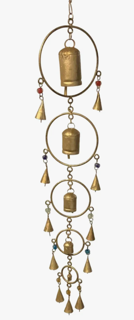 Waterfall Hanging Bell Chime with Glass Beads
