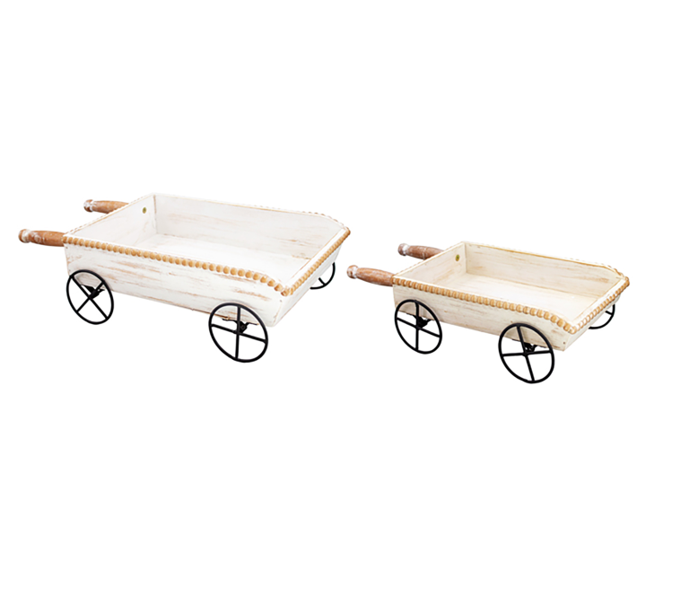 Beaded Edge Wood Carts