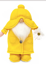 Rain Coat Gnome with Flower