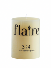 Load image into Gallery viewer, Flaire Unscented Pillar Candle
