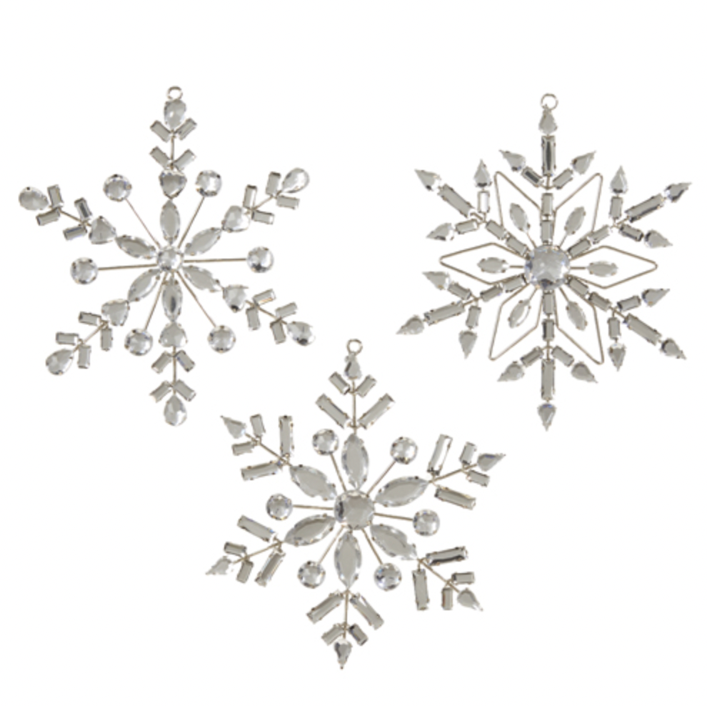 Crystal Jeweled Snowflake Ornament