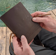Load image into Gallery viewer, Buffalo Leather Fishbone Journal
