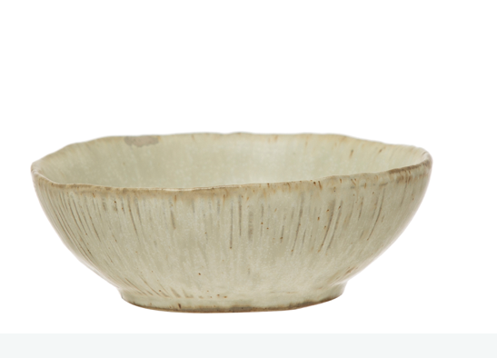 Stoneware Mushroom Shaped Bowl