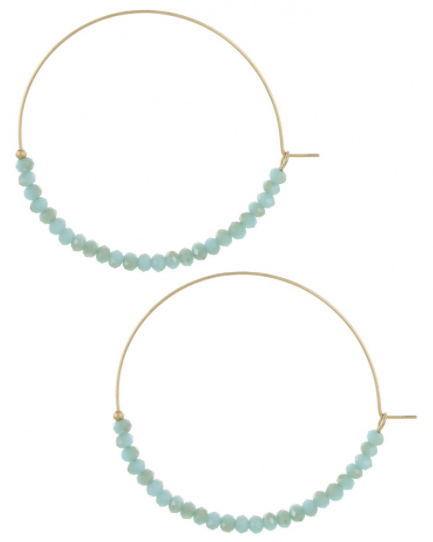 Glass Hoops Earring Set