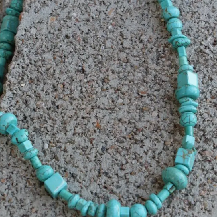 Mixed Shape Turquoise Necklace