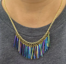 Load image into Gallery viewer, Rainbow Fringe Beaded Statement Necklace
