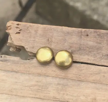 Load image into Gallery viewer, Simple Brass Dots Post Stud Earrings

